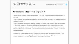
                            6. Https Secure Cprpsncf .fr - Laisse Tes Opinions