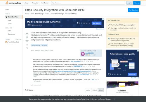 
                            11. Https Security Integration with Camunda BPM - Stack Overflow