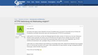 
                            13. HTTPS Verbindung mit Webhosting möglich? | ComputerBase Forum