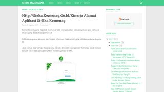 
                            9. Http://Sieka.Kemenag.Go.Id/Kinerja Alamat Aplikasi ... - Situs Madrasah