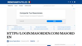 
                            11. https//login.masorden.com/masorden - Renovar Papeles México