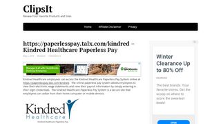
                            7. https://paperlesspay.talx.com/kindred - Kindred Healthcare ... - Clipsit