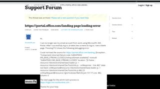 
                            9. https://portal.office.com/landing page loading error | Firefox Support ...