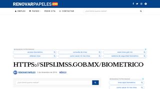 
                            8. https://sipsi.imss.gob.mx/biometrico | Trámites Extranjería