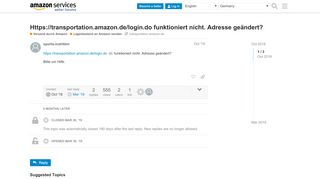 
                            1. Https://transportation.amazon.de/login.do funktioniert nicht ...