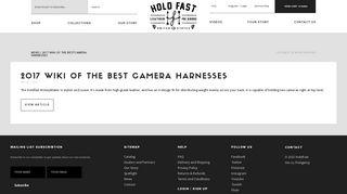 
                            11. https://wiki.ezvid.com/best-camera-harnesses | Hold Fast