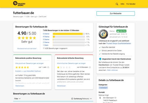 
                            5. http://www.futterbauer.de | Trusted Shops