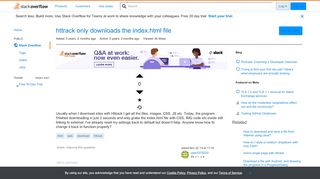 
                            6. httrack only downloads the index.html file - Stack Overflow