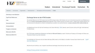 
                            6. HTW Dresden - Hochschule für Technik und Wirtschaft Dresden: E-Mail
