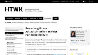 
                            2. HTWK Leipzig Bewerbung