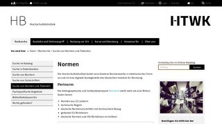 
                            10. HTWK Leipzig Bibliothek Suche von Normen und Patenten