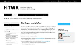 
                            3. HTWK Leipzig Die BewerberInfoBox