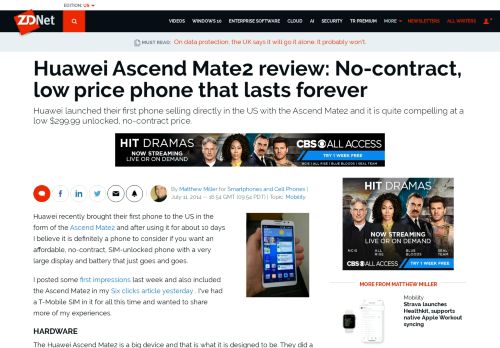 
                            11. Huawei Ascend Mate2 review: No-contract, low price phone that lasts ...