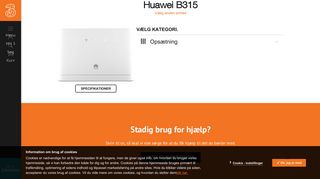 
                            6. Huawei B315 - Vælg vejledning | Hjælp