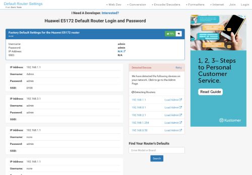 
                            1. Huawei E5172 Default Router Login and Password - Clean CSS