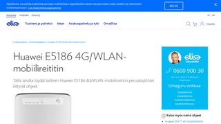 
                            12. Huawei E5186 4G/WLAN-mobiilireititin - Elisa ja Saunalahti ...