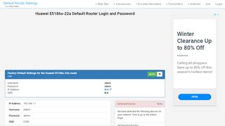 
                            4. Huawei E5186s-22a Default Router Login and Password - Clean CSS