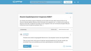 
                            7. Huawei handy?passwort vergessen Hilfe!? - Gutefrage
