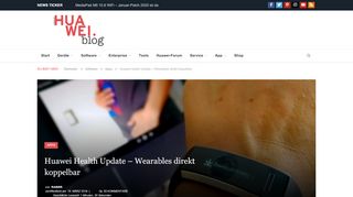 
                            4. Huawei Health Update - Wearables direkt koppelbar - Huawei.Blog