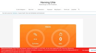 
                            8. Huawei Health: Wenn der Schrittzähler nicht funktioniert - Henning Uhle