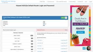 
                            3. Huawei HG532e Default Router Login and Password - Clean CSS
