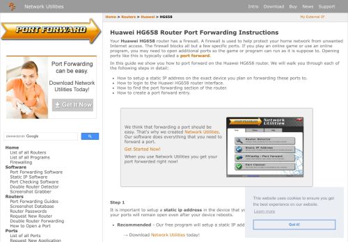 
                            12. Huawei HG658 Router Port Forwarding Instructions