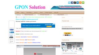 
                            10. Huawei hg8245 admin password | GPON Solution