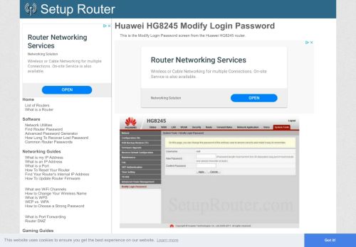 
                            7. Huawei HG8245 Screenshot Modify Login Password - SetupRouter