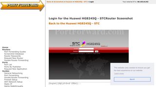 
                            10. Huawei HG8245Q - STC Login Router Screenshot - PortForward.com