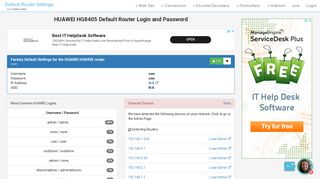 
                            4. HUAWEI HG8405 Default Router Login and Password - Clean CSS
