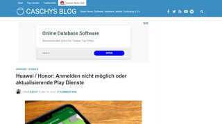 
                            4. Huawei / Honor: Anmelden nicht möglich oder aktualisierende Play ...