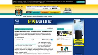 
                            10. Huawei- & Honor-Handys nicht mit Android Auto kompatibel - teltarif ...