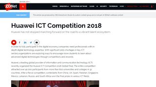 
                            3. Huawei ICT Competition 2018 | ZDNet