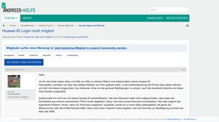 
                            1. Huawei-ID Login nicht möglich - Huawei Apps und Dienste – Android ...