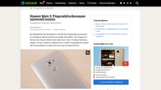 
                            8. Huawei Mate S: Fingerabdruckscanner universell nutzen - NETZWELT