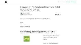 
                            11. Huawei ONT Products Overview (OLT vs. ONU vs. ONT) – ...
