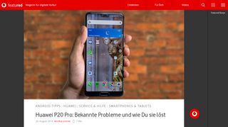 
                            11. Huawei P20 Pro: Bekannte Probleme und wie Du sie löst - Vodafone