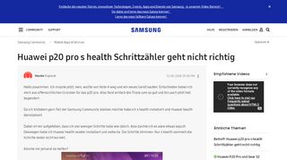 
                            1. Huawei p20 pro s health Schrittzähler geht nicht richtig - Samsung ...