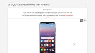 
                            11. Huawei P20 Pro - Set up your phone for POP3 email | Vodafone Ireland