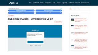 
                            12. hub.amazon.work - Amazon Hub Login - Ladder Io