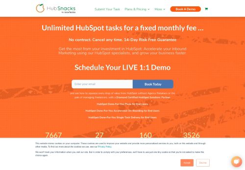 
                            10. HubSnacks - Unlimited HubSpot Tasks - 14-Day Risk Free Guarantee