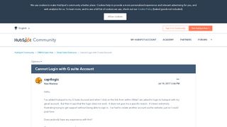 
                            5. HubSpot Community - Cannot Login with G suite Account - HubSpot ...