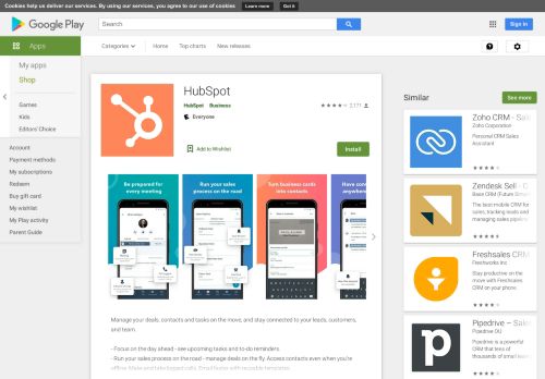 
                            6. HubSpot (CRM & Sales) – Apps bei Google Play