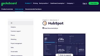 
                            9. HubSpot Dashboard | Geckoboard