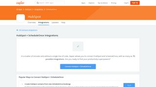 
                            6. HubSpot + ScheduleOnce Integrations | Zapier