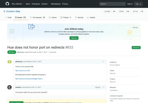 
                            12. Hue does not honor port on redirects · Issue #633 · cloudera/hue ...