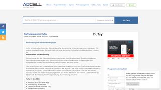 
                            11. Hufsy Partnerprogramm bei ADCELL - Hier anmelden!