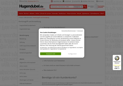 
                            4. Hugendubel > Hilfe-Startseite > Kontozugriff und Anmeldung