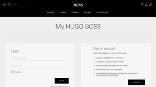 
                            2. HUGO BOSS Online Store - Il mio account - Login