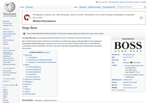 
                            12. Hugo Boss – Wikipedia